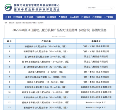 母嬰行業(yè)動(dòng)態(tài) 美贊臣三款奶粉通過(guò)新國(guó)標(biāo)注冊(cè)；可靠護(hù)理營(yíng)收?qǐng)?bào)告發(fā)布；優(yōu)然牧業(yè)半年報(bào)聚焦嬰幼兒配方乳粉市場(chǎng)